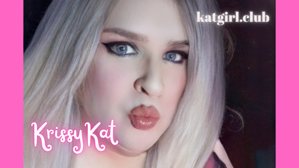 Katgirl.club. A picture of Krissy Kat, a blonde with blue eyes and blonde hair.